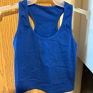 Blue tank top. Cotton material